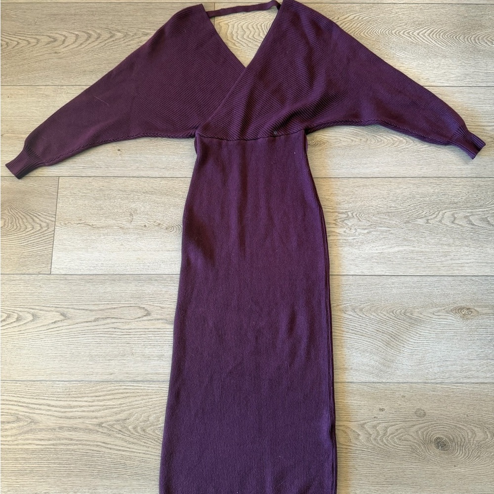 Vici Purple Ribbed Knit Sweater - Picture 3 of 5
